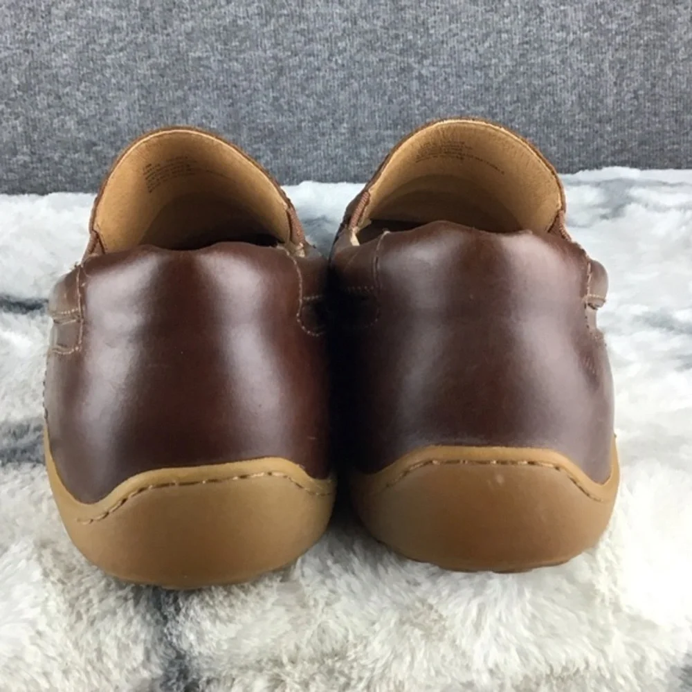 Born Men's Brown Leather Brompton II Loafers‎ Slip Ons Size 13M